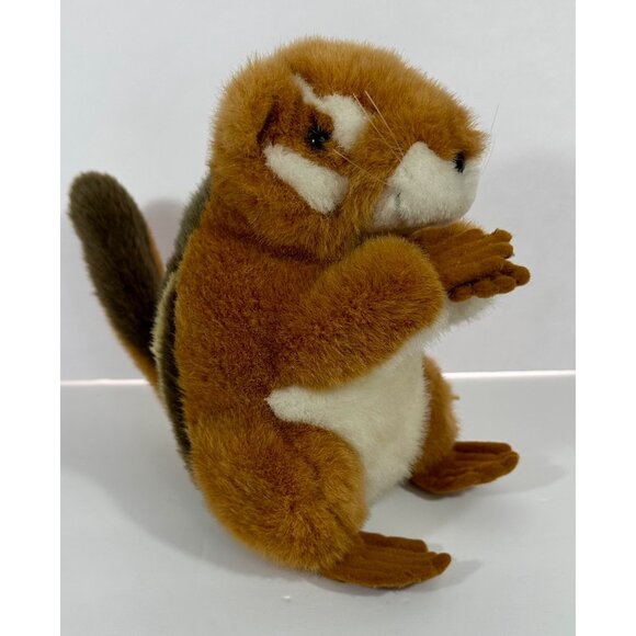 Chipmunk Plush Stuffed Animal Toy 9” Soft Furry Sound Prints Vintage Smithsonian - Picture 4 of 14